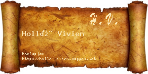 Holló Vivien névjegykártya